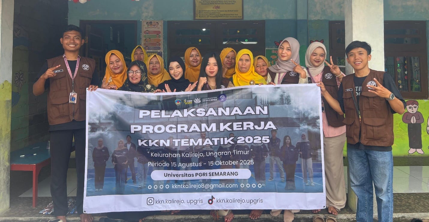 Mahasiswa KKN Tematik UPGRIS Kelompok 08 Gelar Cek Kesehatan Gratis Bersama UPTD Puskesmas Leyangan di PAUD Permata Hati Kalirejo